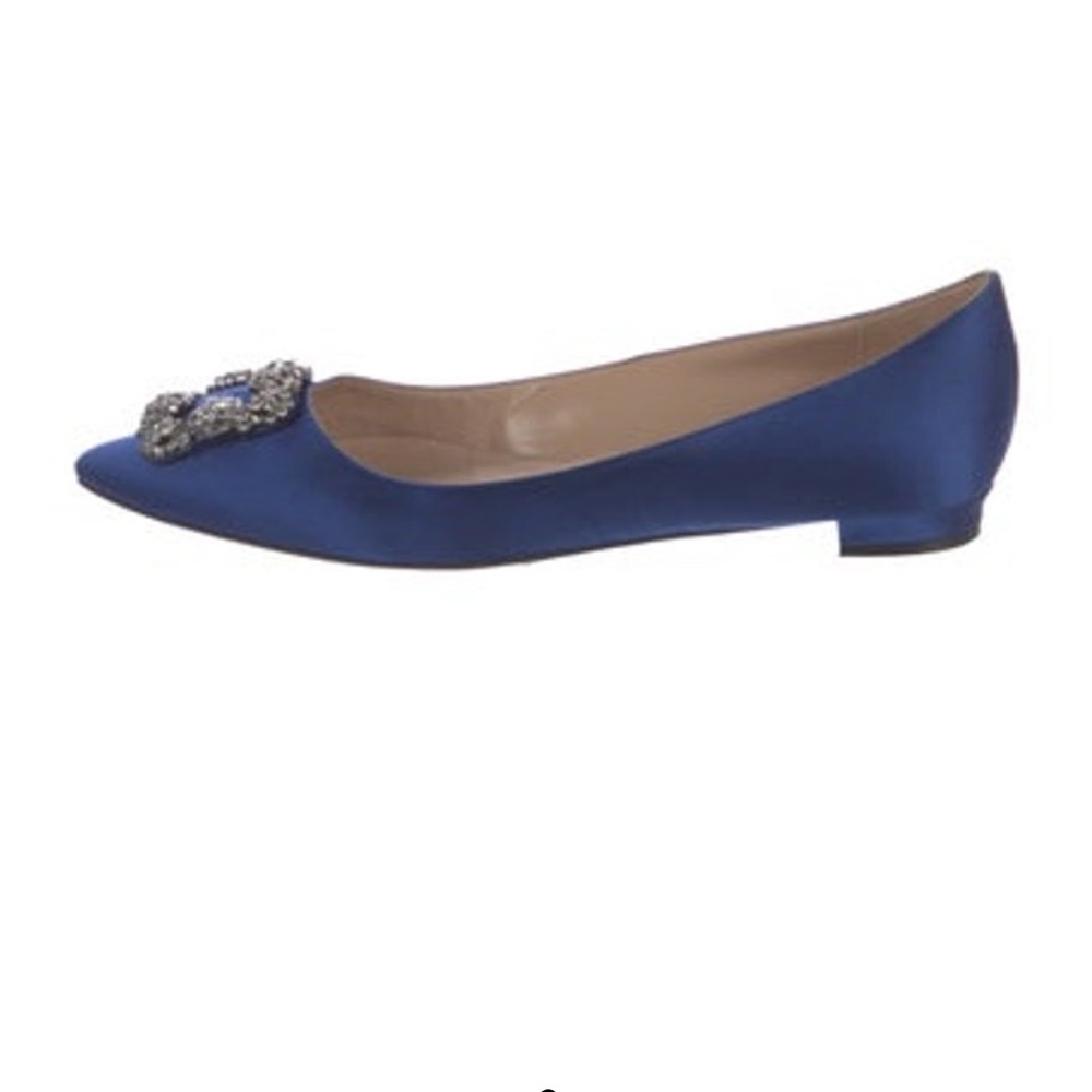 Manolo Blahnik Satin Flats